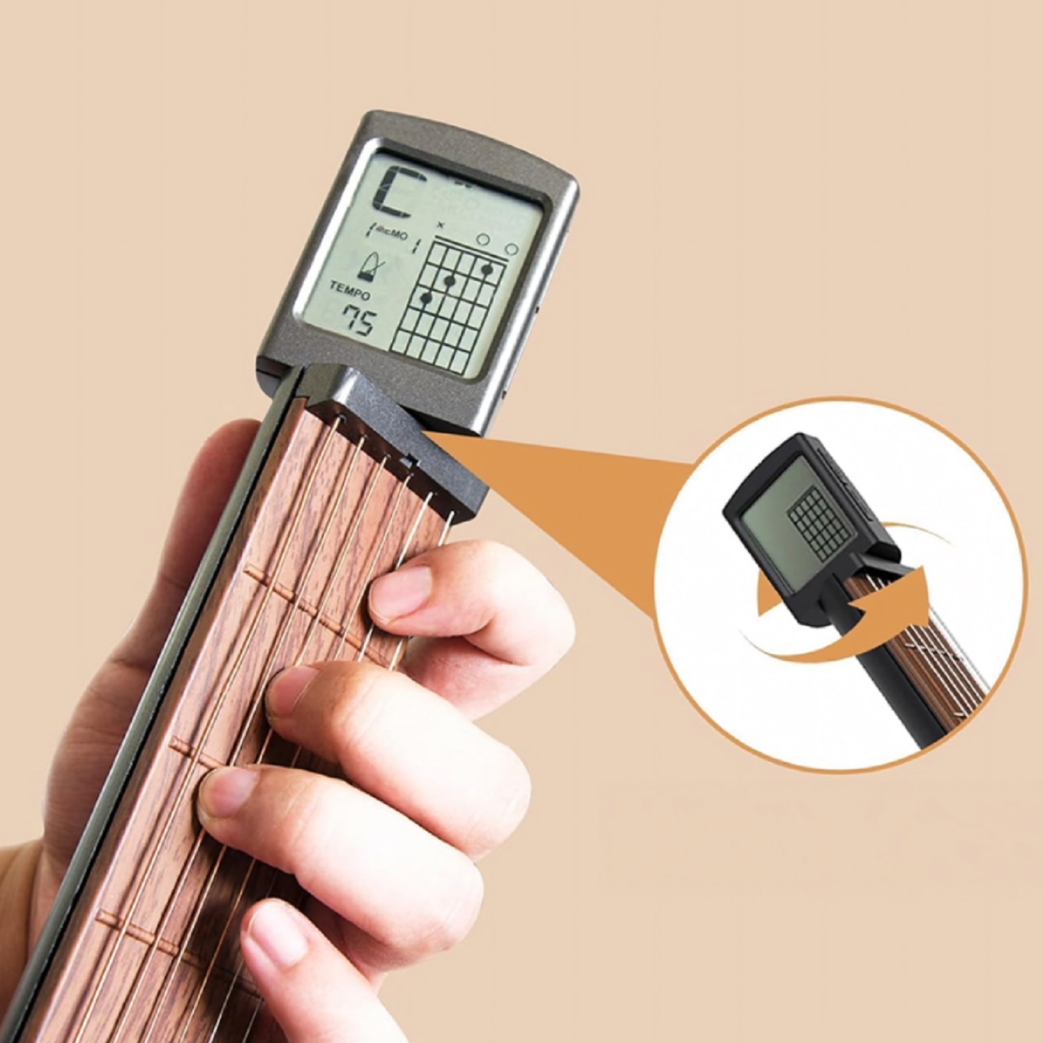 Mini gitara na trénovanie akordov